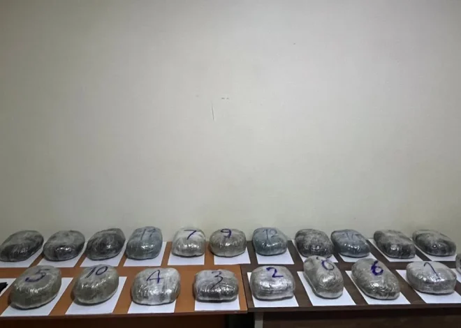 İrandan Azərbaycana 20 kiloqram narkotik keçirilməsinin qarşısı alınıb
