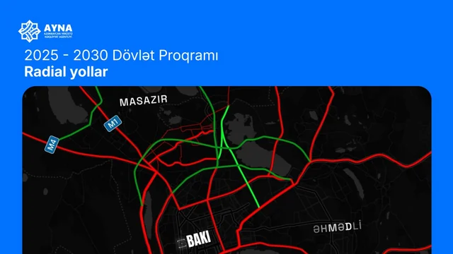 Bakı və Abşeronda yeni yollar salınacaq: Prospektlər birləşəcək
