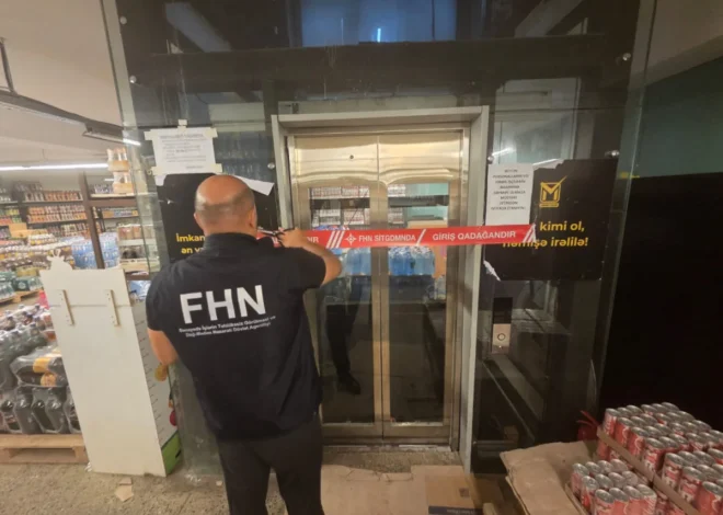 Bakıda marketin liftinin fəaliyyəti dayandırılıb