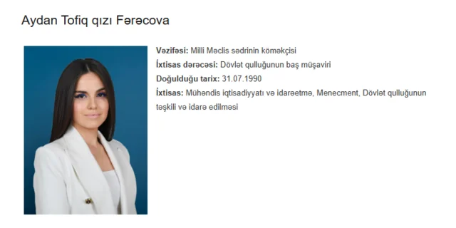 Sahibə Qafarovaya köməkçi təyin edilib