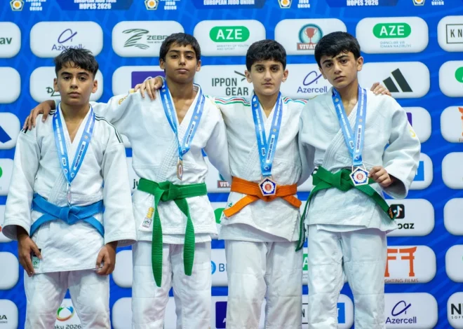 Avropa Cüdo Ümidləri Turnirində U-14 yaş kateqoriyasında mübarizə başa çatıb