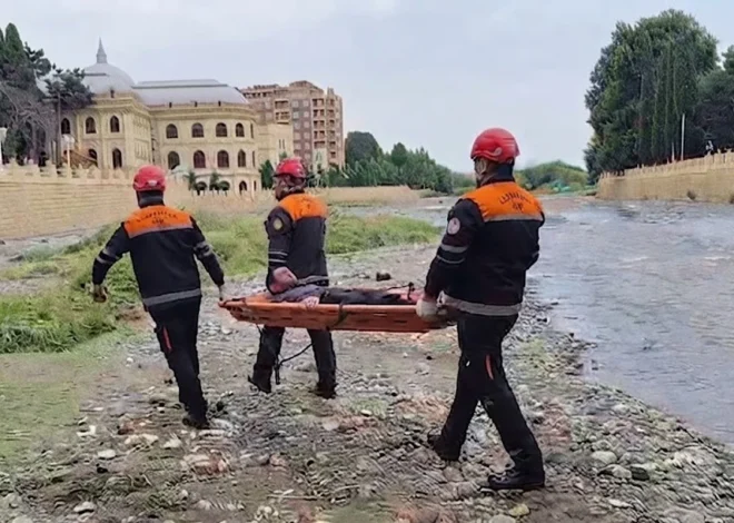 Gəncədə vətəndaş çaya yıxılıb