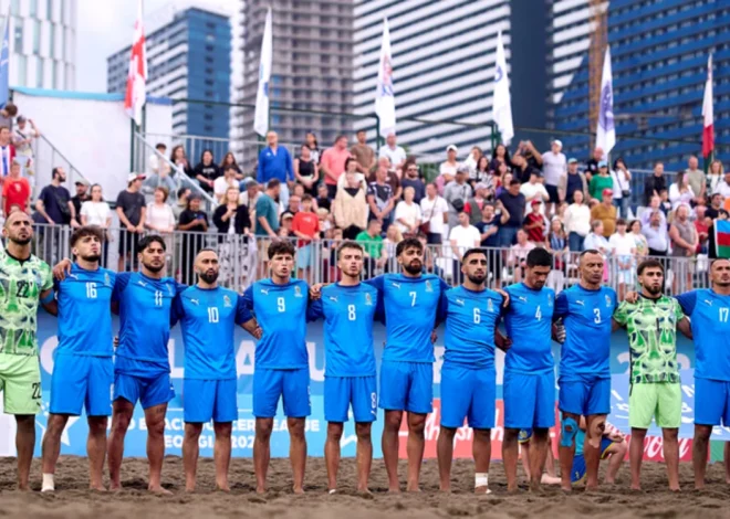 Avropa çempionatı: Azərbaycanın çimərlik futbolu millisi pley-off mərhələsinə yüksəlib