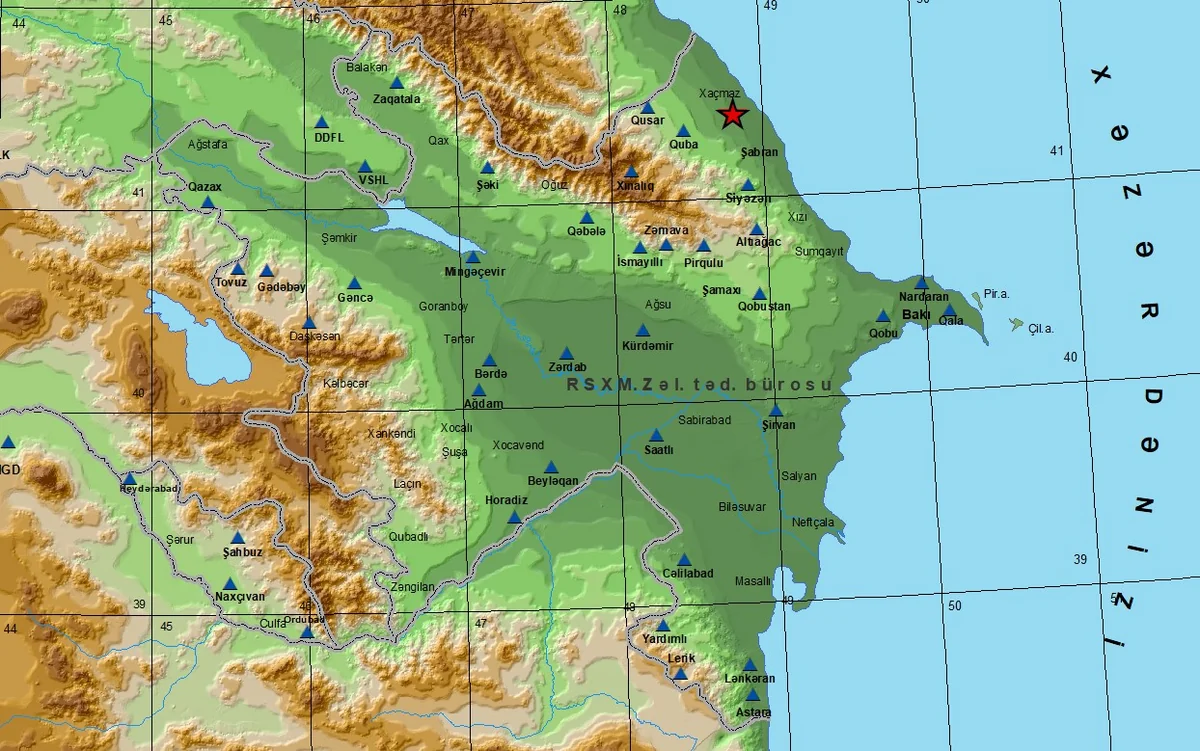 Xaçmaz rayonunda zəlzələ olub