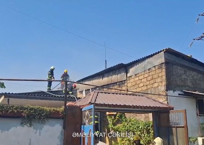 Sumqayıtda yanğın olub