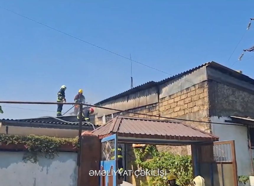Sumqayıtda yanğın olub
