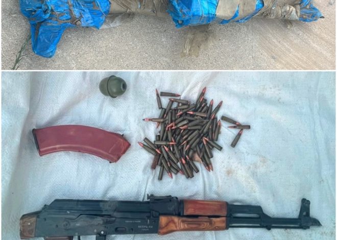 Həbsdə olan məhkumun basdırdığı avtomat aşkarlandı