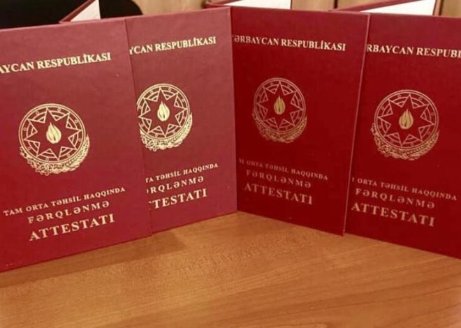 Bakı üzrə 4 mindən çox şəxs məktəbi fərqlənmə attestatı ilə bitirib