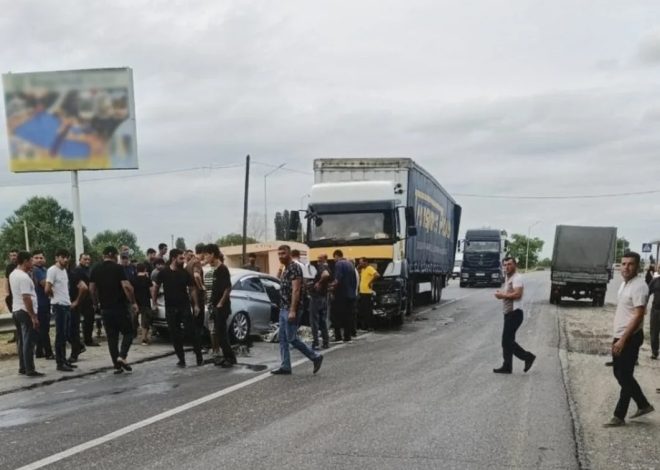 Şabranda yük və minik avtomobilləri toqquşdu: Ölən var
