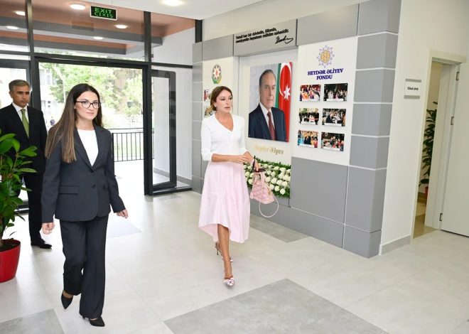 Mehriban Əliyeva Bakıda yeni körpələr evi-uşaq bağçasının açılışında iştirak edib