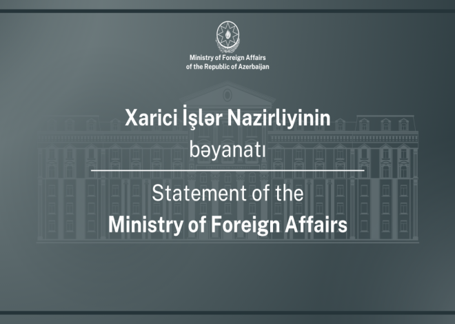 Azərbaycan XİN 27 sentyabr – Anım Günü ilə bağlı bəyanat yayıb