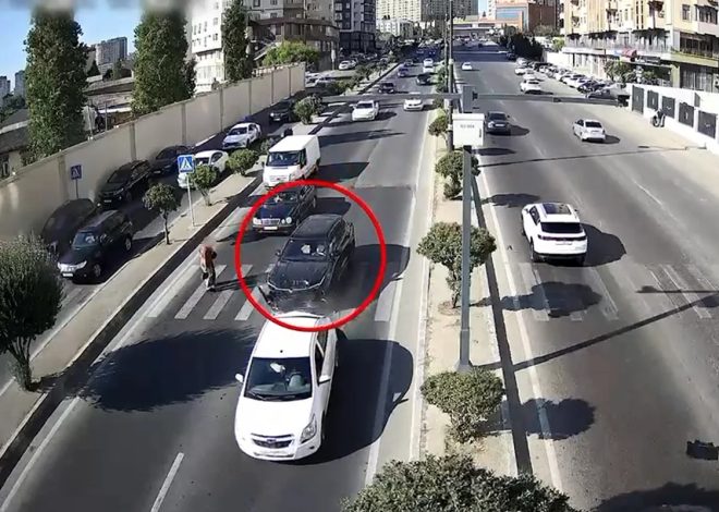 Bakıda sürücünün diqqətsizliyi piyada keçidində faciəyə səbəb olacaqdı