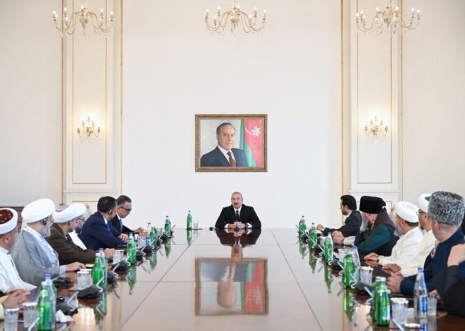 Prezident İlham Əliyev Bakıda keçirilən beynəlxalq konfransların iştirakçılarını qəbul edib