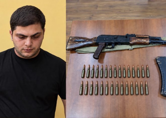 Bərdədə avtomat silah və patronlar aşkarlandı, şübhəli saxlanıldı