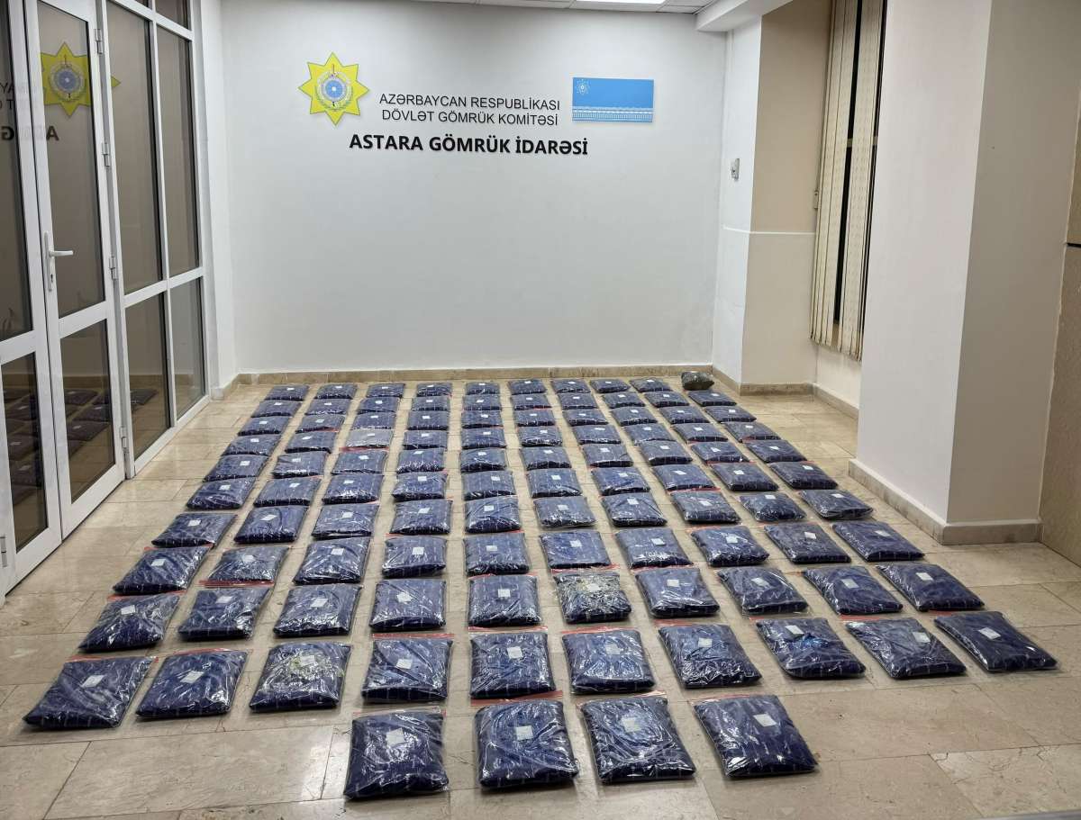 İrandan Rusiyaya 52 kiloqrama yaxın narkotikin keçirilməsinin qarşısı alınıb