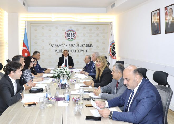 Vəkillər Kollegiyasının növbəti iclası keçirilib, bir nəfər cərimələnib