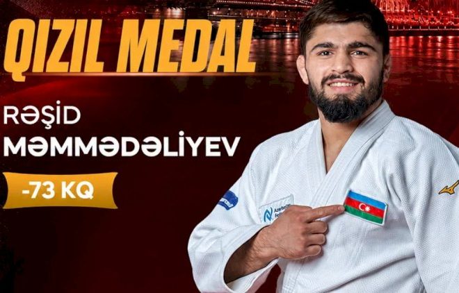 Azərbaycan cüdoçusu Narek Vardanyanı məğlub edərək qızıl medal qazandı