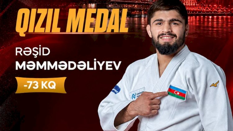 Azərbaycan cüdoçusu Narek Vardanyanı məğlub edərək qızıl medal qazandı