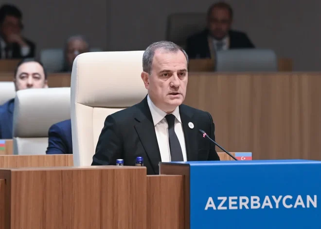 Ceyhun Bayramov TDT Dövlət Başçıları Şurasının 13-cü Zirvə görüşündə çıxış edib