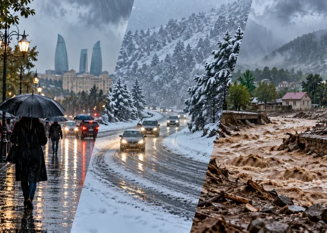 Hava dəyişir: Yağış, qar və sel xəbərdarlığı