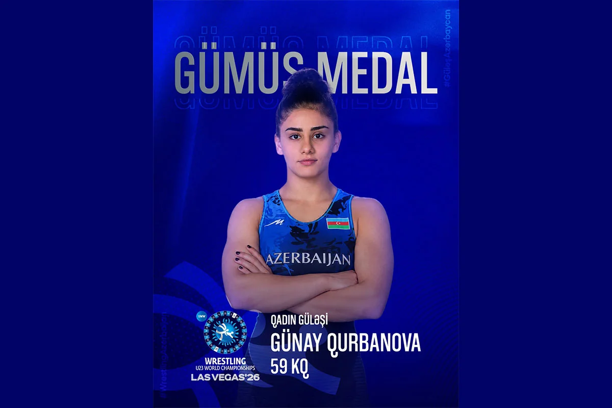 Azərbaycan güləşçisi Günay Qurbanova dünya çempionatında gümüş medal qazanıb