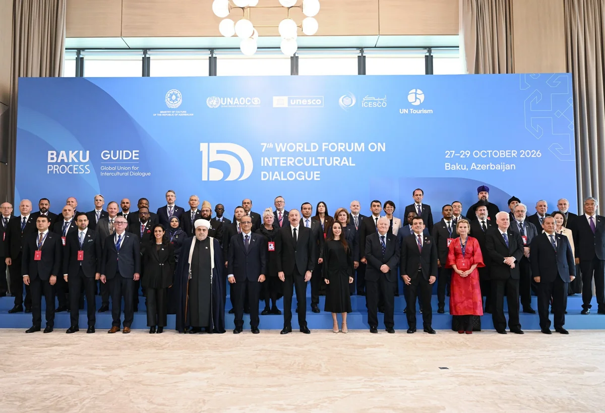 İlham Əliyev VII Ümumdünya Mədəniyyətlərarası Dialoq Forumunun açılışında çıxış edib