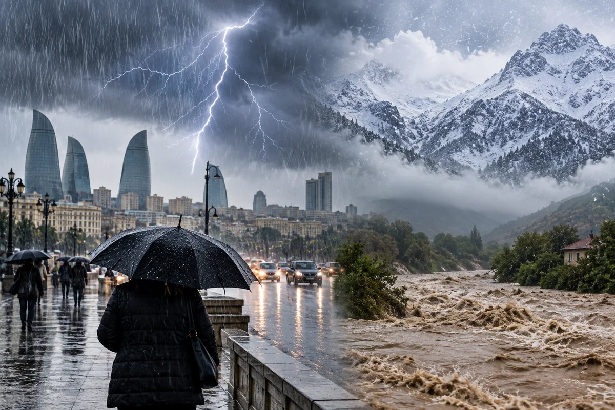 Azərbaycanda hava KƏSKİN DƏYİŞƏCƏK: Yağış, dolu, qar və sel gözlənilir – XƏBƏRDARLIQ