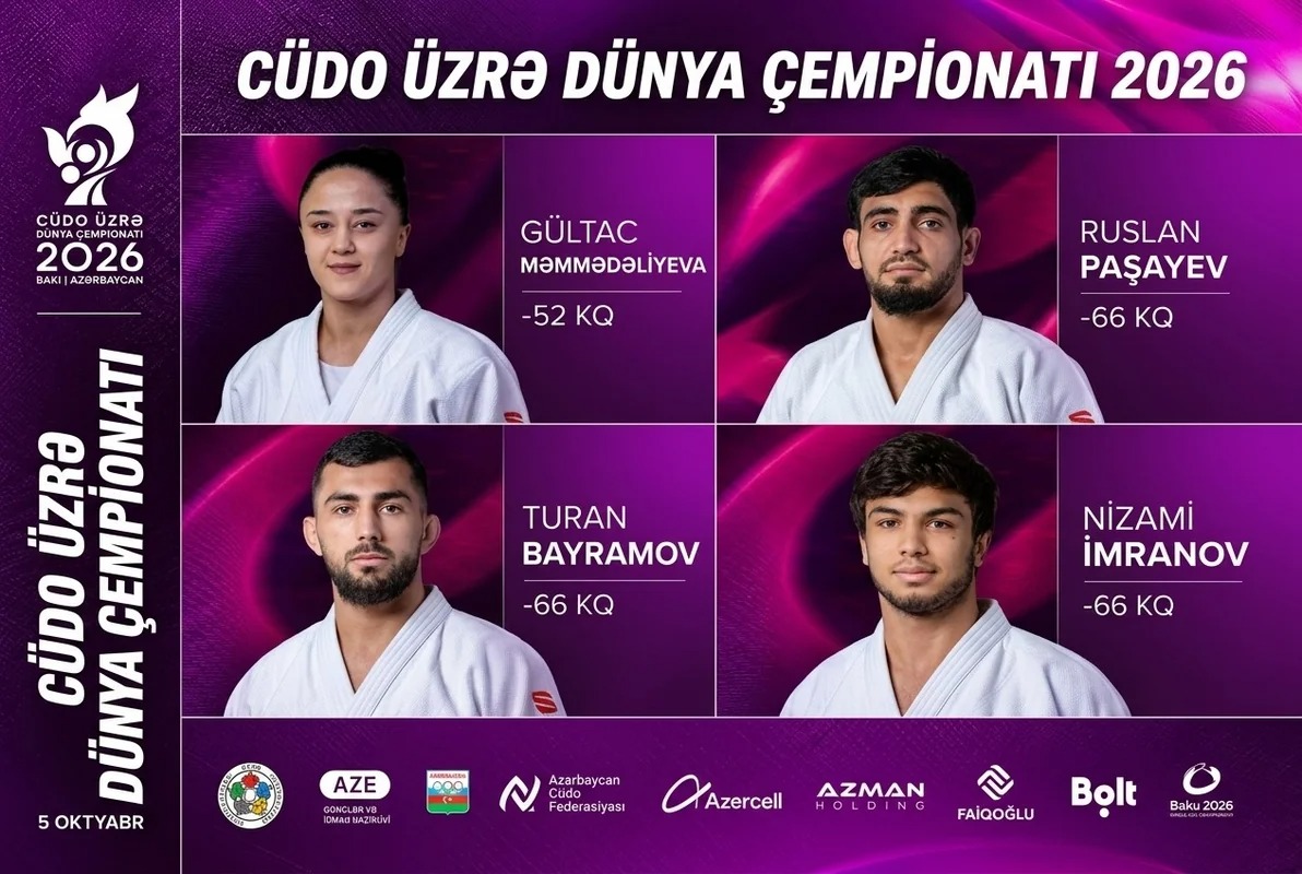 Dörd cüdoçumuz dünya çempionatında tatamiyə çıxacaq