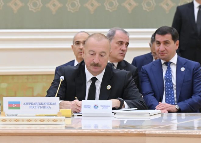 Türkmənbaşı şəhərində sənədlərin imzalanması mərasimi olub