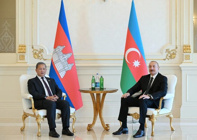 İlham Əliyevin Hun Manet ilə məhdud tərkibdə görüşü olub