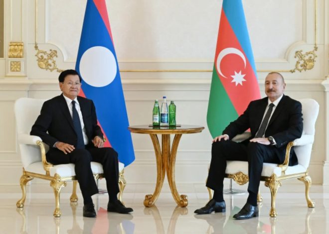 İlham Əliyevin Laos prezidenti ilə təkbətək görüşü olub