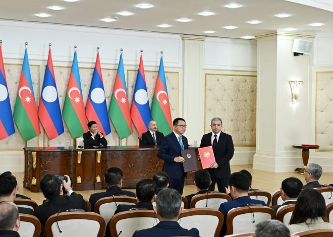 Azərbaycan ilə Laos arasında Birgə Bəyanat qəbul olunub və sənədlər mübadilə edilib