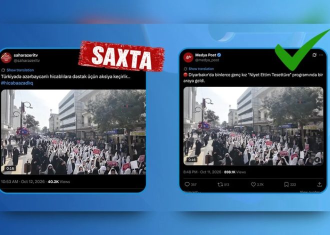 Media və Yayım Şurası: “Diyarbəkirdəki görüntülər İranın “Sahar” telekanalının dezinformasiyasıdır”