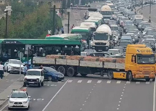 Bakıda nasaz yük maşını əsas yoldan kənarlaşdırıldı