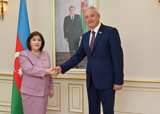 Milli Məclisin sədri Belarus Milli Assambleyası Nümayəndələr Palatasının sədri ilə görüşüb