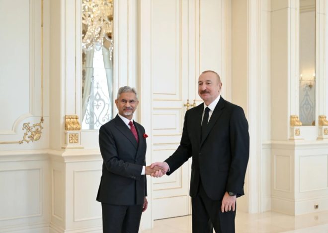 Azərbaycan Prezidenti İlham Əliyev Hindistanın xarici işlər nazirini qəbul edib