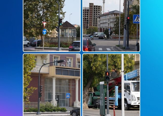 Daha bir yolayrıcında svetoforlar quraşdırıldı