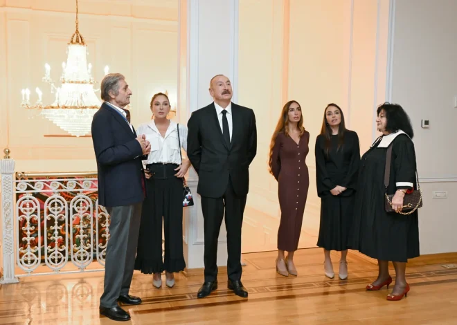 İlham Əliyev, Mehriban Əliyeva və ailə üzvləri “Mənim Abşeronum: Üstə gəl” adlı retrospektiv sərgi ilə tanış olublar