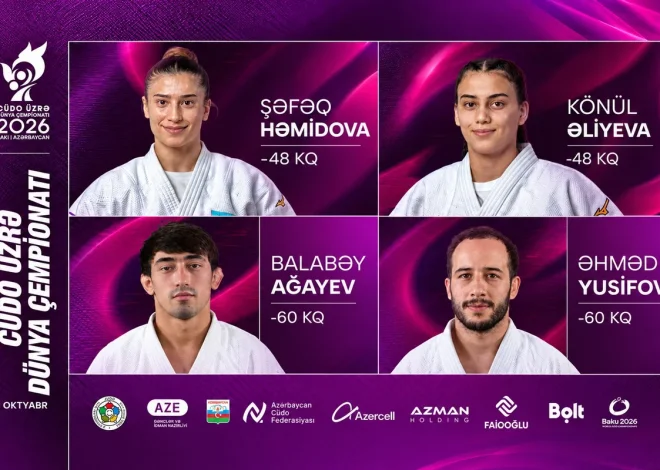 Cüdo üzrə dünya çempionatı: Azərbaycanın 4 təmsilçisi mübarizəyə start verir