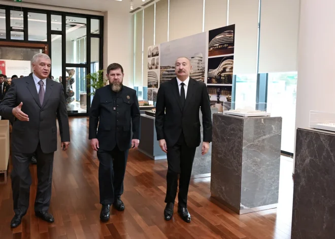 İlham Əliyev və Ramzan Kadırov “Bakı Ağ Şəhər”də olublar