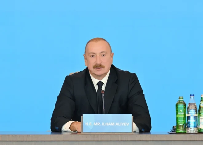 İlham Əliyev: Əgər xəritəyə nəzər salsaq, görərik ki, Azərbaycandan yan keçmək çətindir